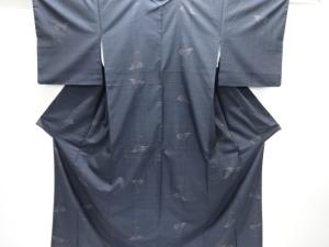 草の実模様織り出し本場泥大島紬着物(7マルキ)